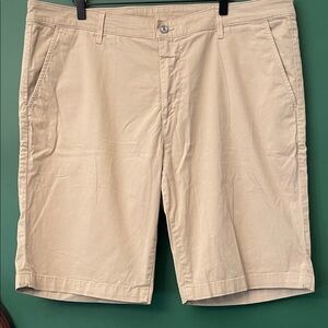 AG Adriano Goldschmied Beige Men's 40 Khaki Griffin Front Men's Shorts Classic